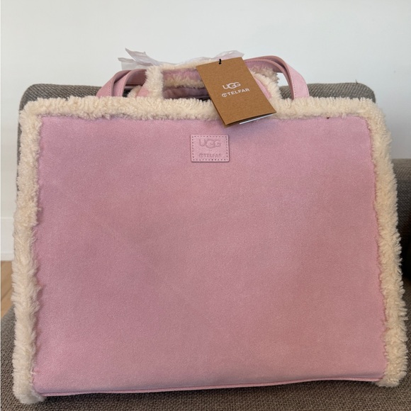 Telfar x UGG Ballet Pink Suede Medium Tote - Picture 3 of 4